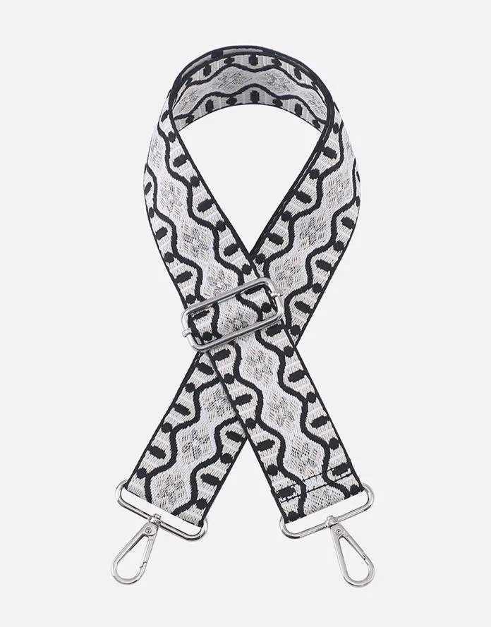 Stpwv Wave Guitar Strap-Black/White