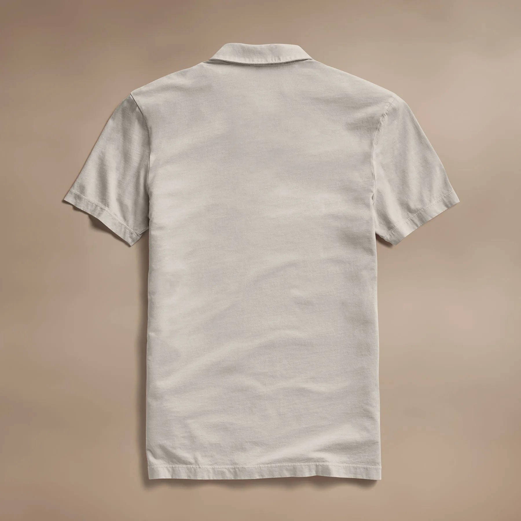 Sueded Jersey Polo - Salt Pigment