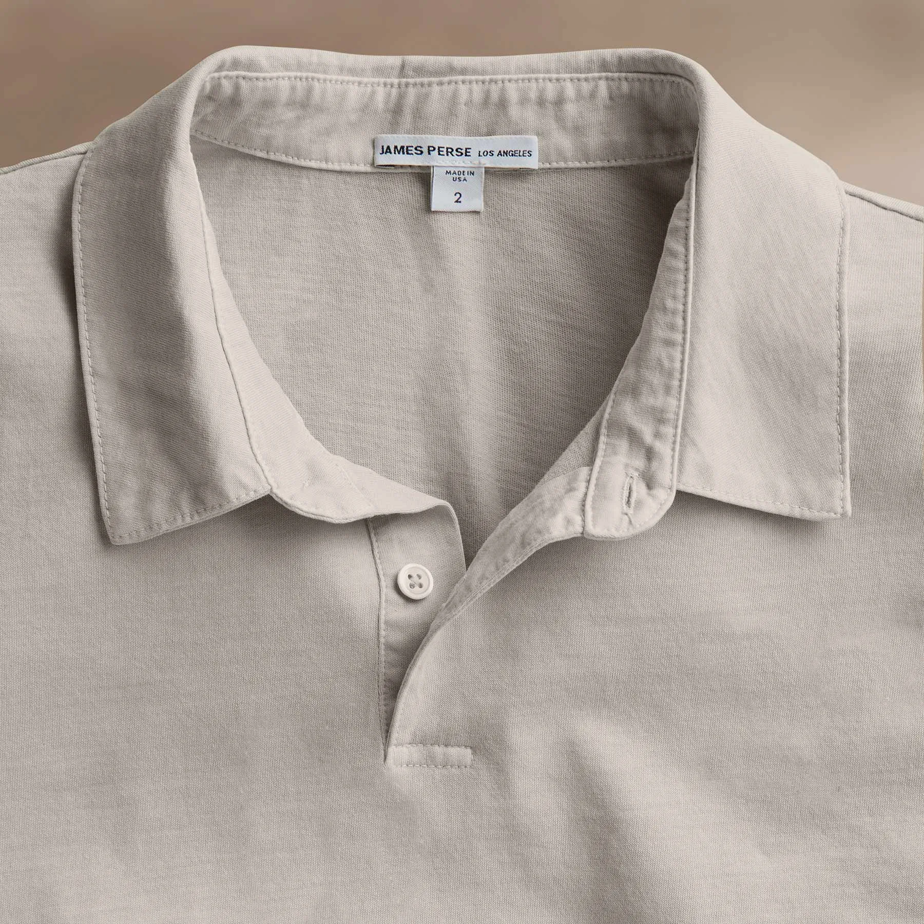 Sueded Jersey Polo - Salt Pigment