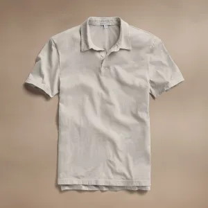 Sueded Jersey Polo - Salt Pigment