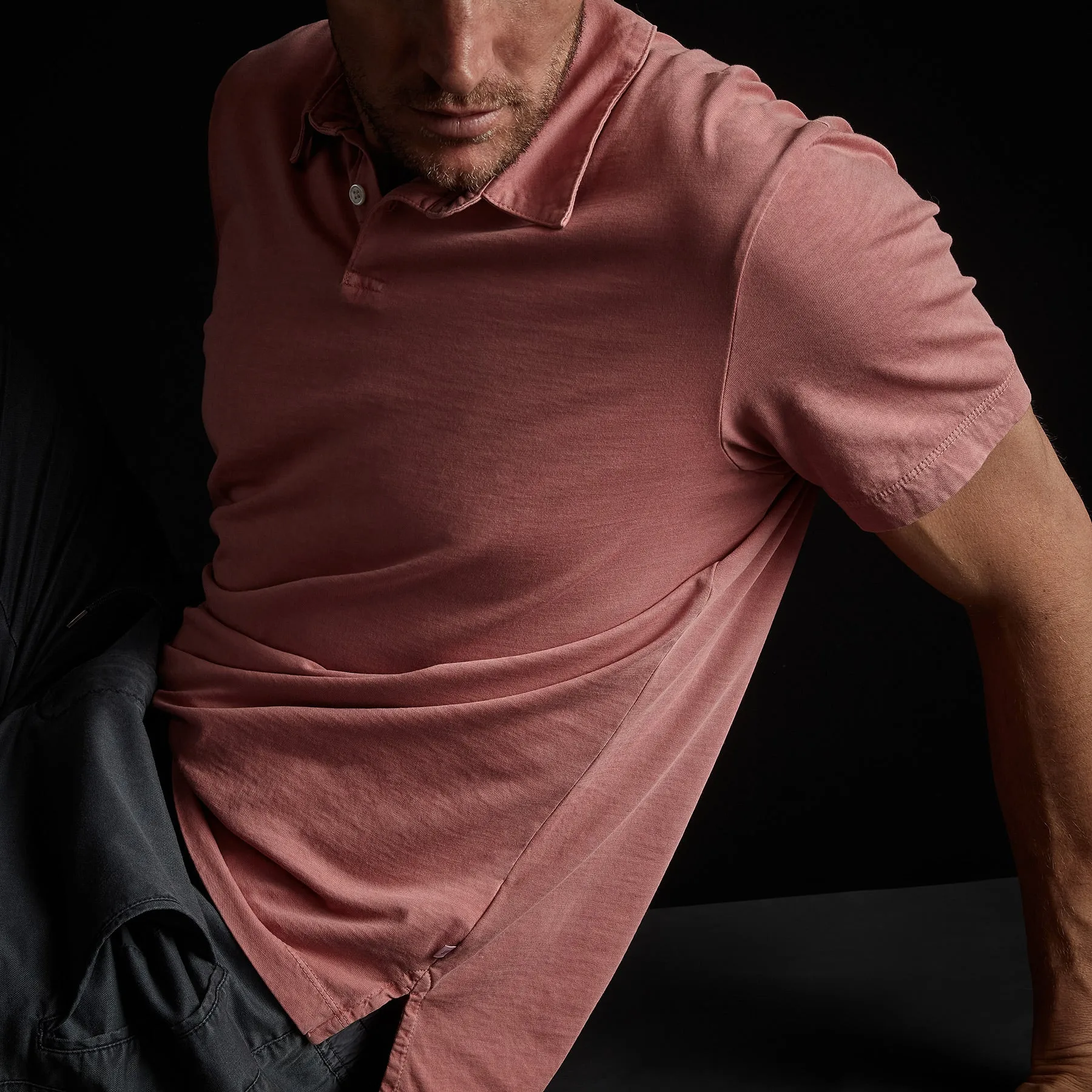 Sueded Jersey Polo - Strawberry Pigment