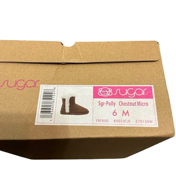 SUGAR Polly Fuzzy Winter Boot 6 Tan $49 Retail NWT