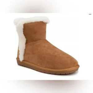 SUGAR Polly Fuzzy Winter Boot 6 Tan $49 Retail NWT