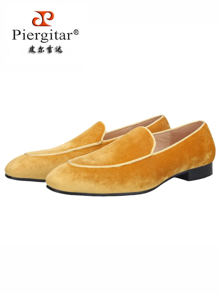 Summer new style breathable genuine leather lining men's slip-on loafers British style classic velvet loafers smoking shoes