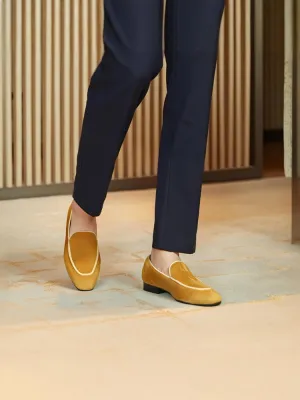 Summer new style breathable genuine leather lining men's slip-on loafers British style classic velvet loafers smoking shoes