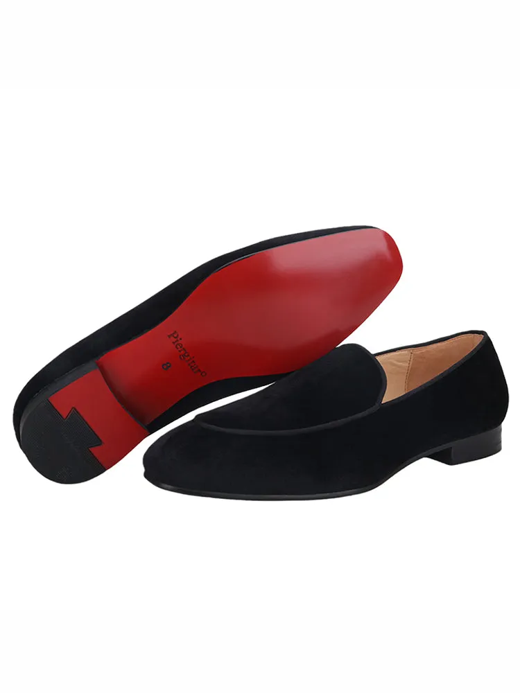 Summer new style breathable genuine leather lining men's slip-on loafers British style classic velvet loafers smoking shoes