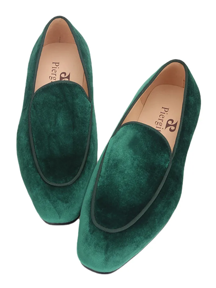 Summer new style breathable genuine leather lining men's slip-on loafers British style classic velvet loafers smoking shoes