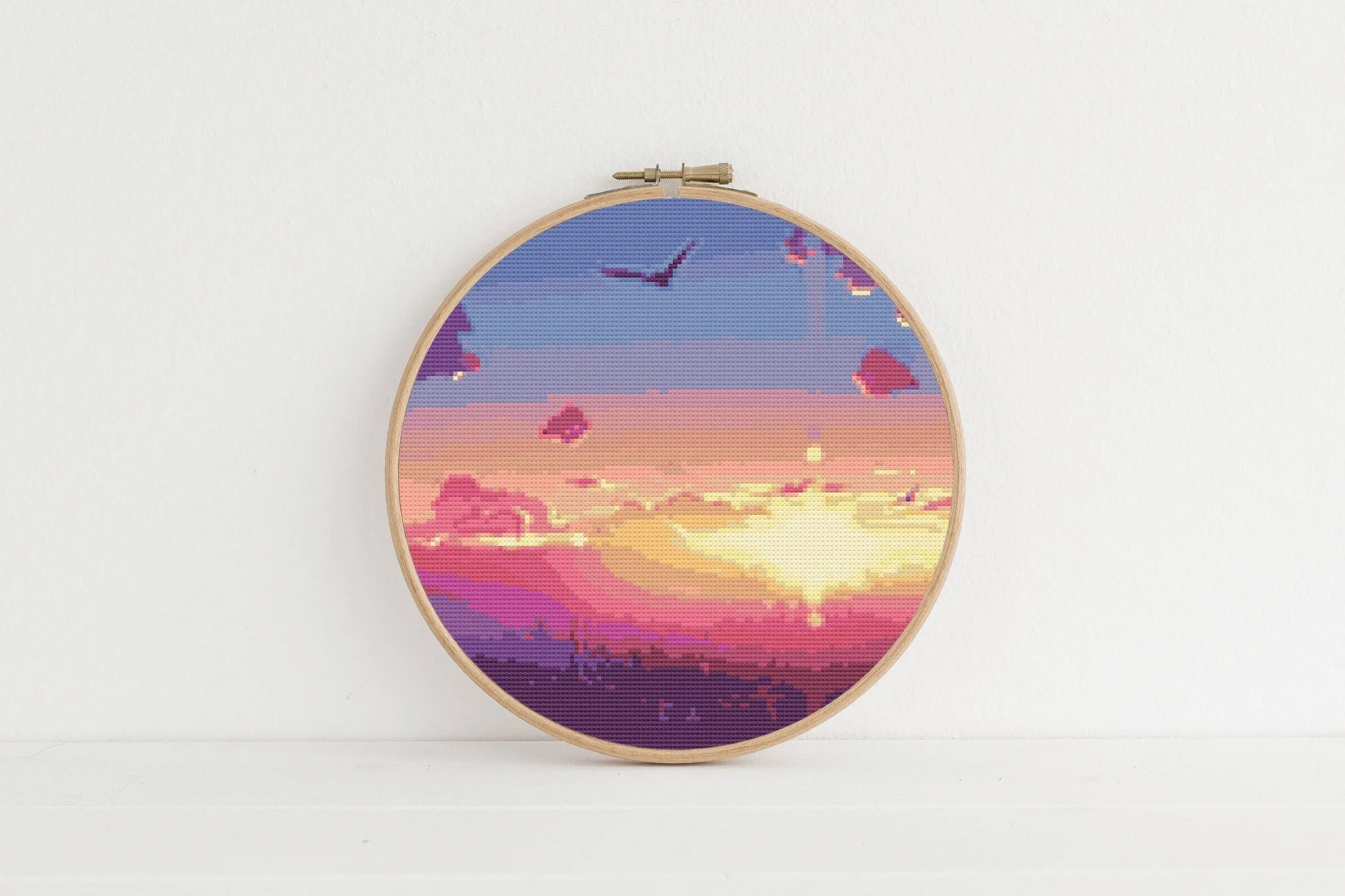 Sunset Sky Cross Stitch Pattern #154