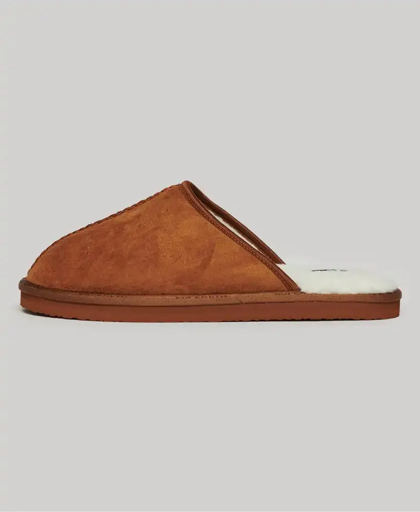 Superdry Mens Mule Slippers MF110269A Tan Brown