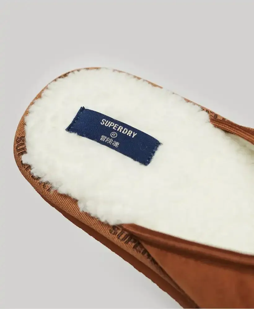 Superdry Mens Mule Slippers MF110269A Tan Brown