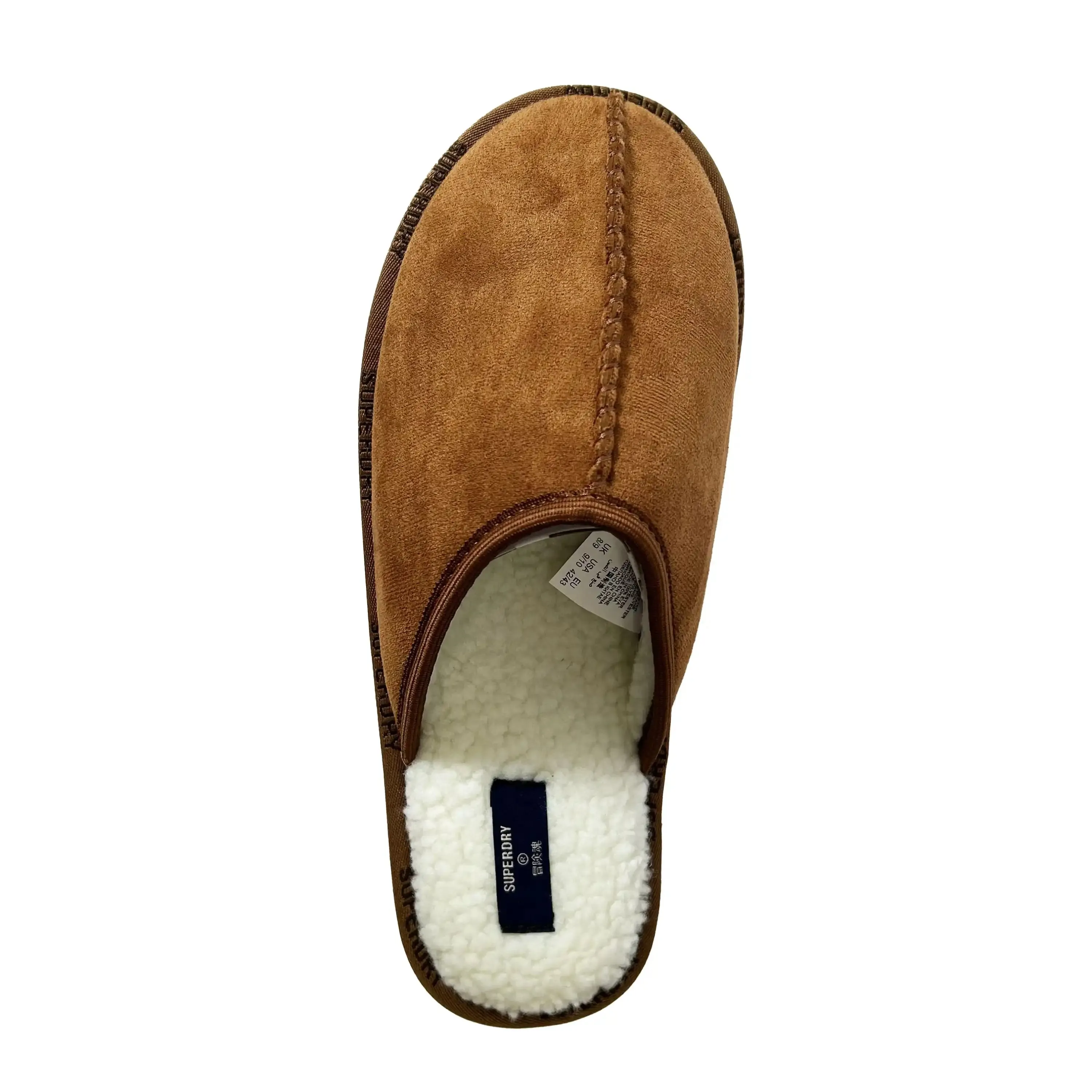 Superdry Mens Mule Slippers MF110269A Tan Brown
