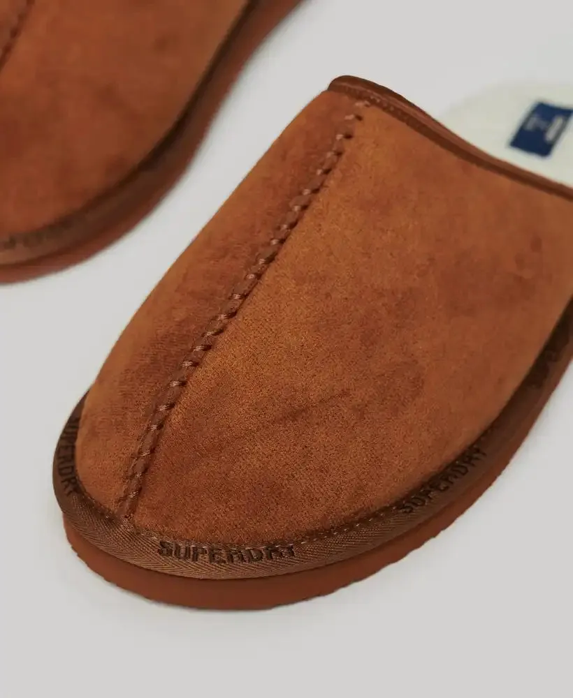 Superdry Mens Mule Slippers MF110269A Tan Brown