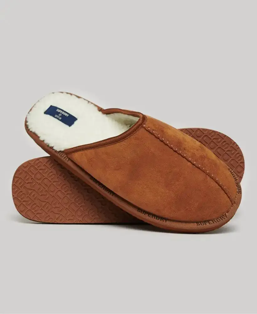 Superdry Mens Mule Slippers MF110269A Tan Brown