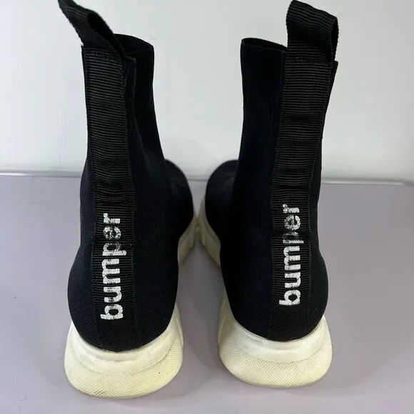 Teen Bumper Lamborghini Black Sock Round Toe Sneakers Size 39