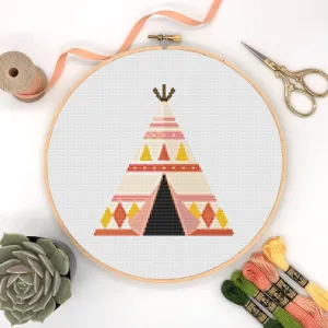 Teepee Cross Stitch Pattern #290