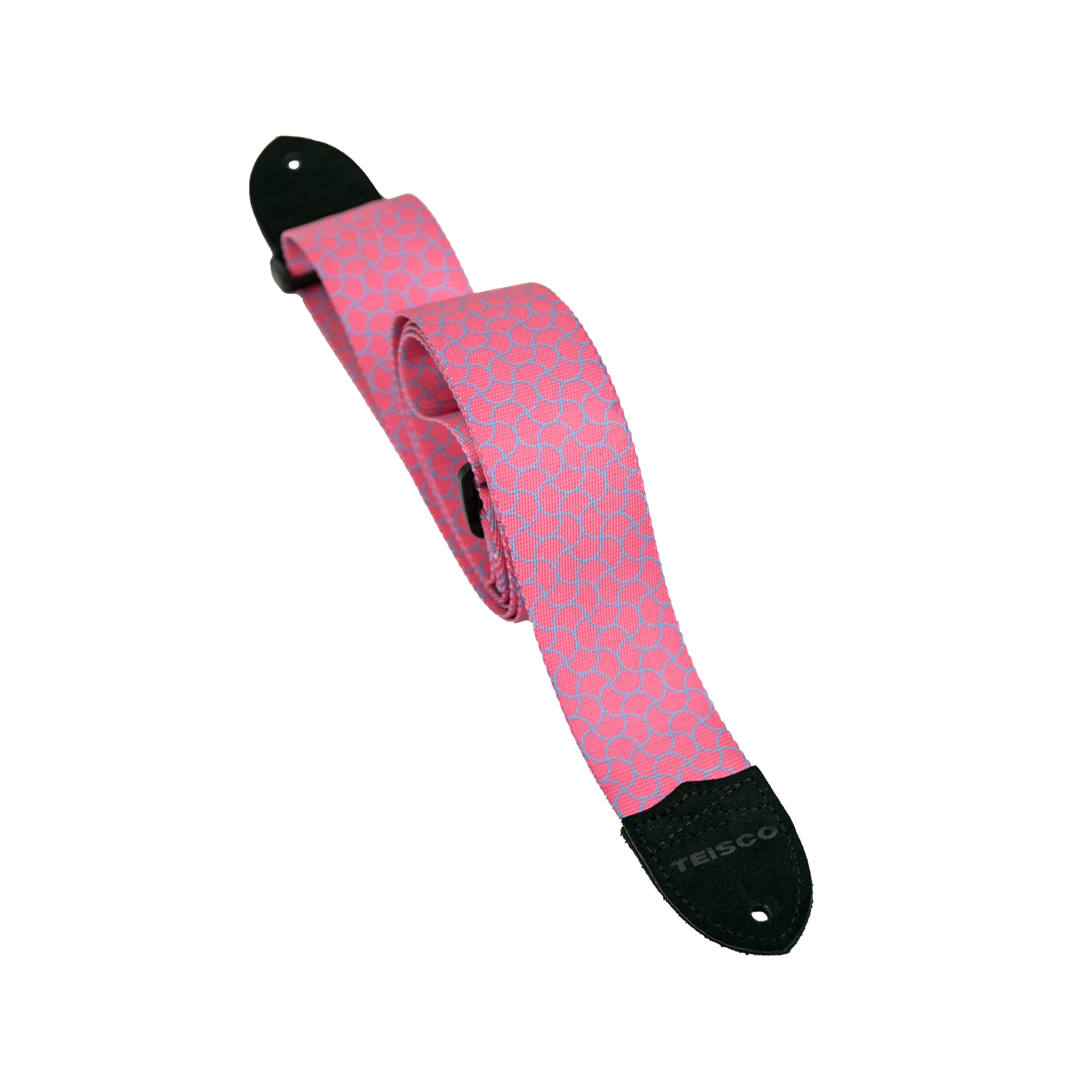 Teisco Polyester Guitar Strap, Pink