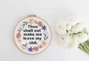 Thou Shalt Cross Stitch Pattern #880