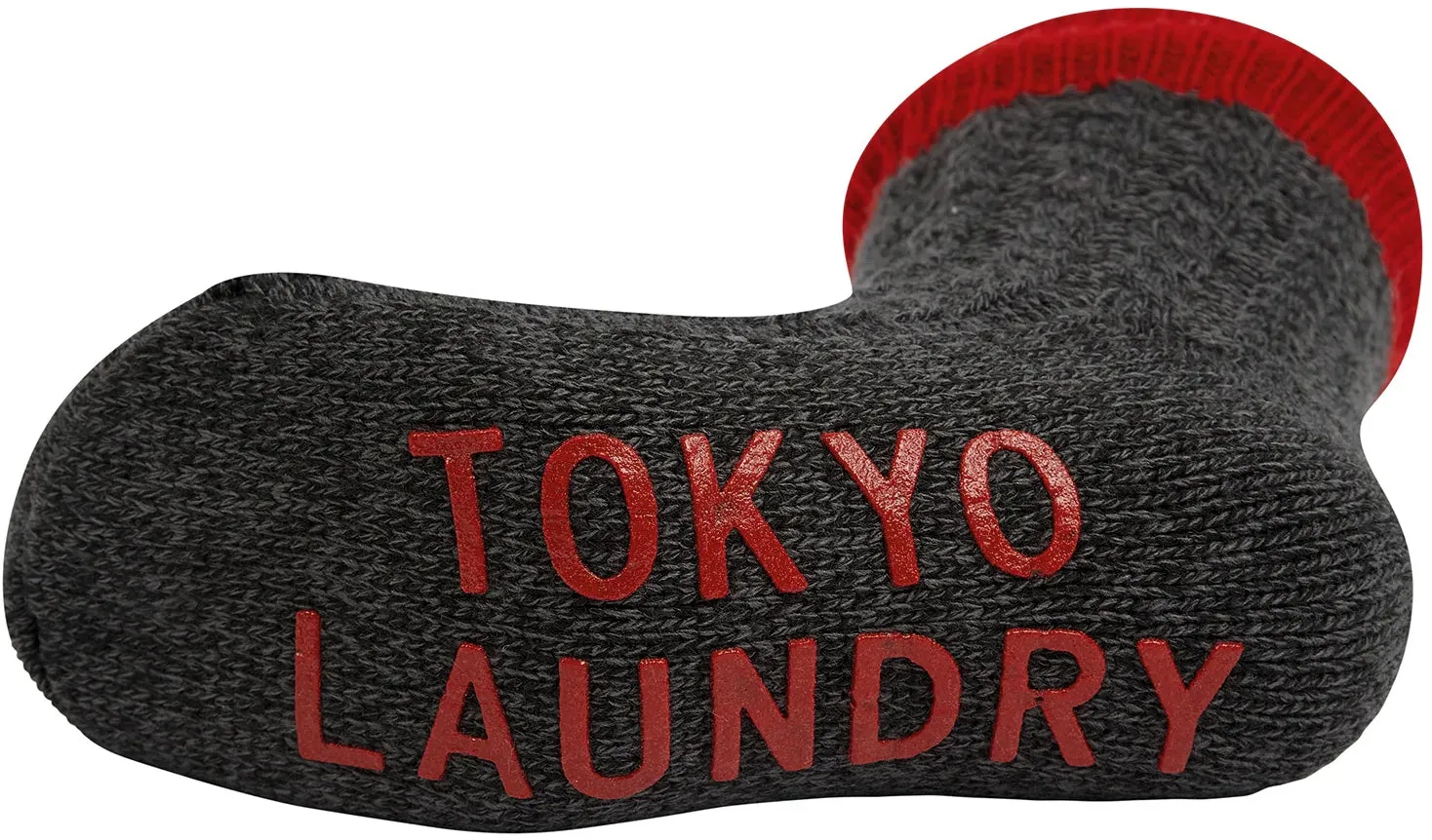 Tokyo Laundry Scoresby Borg Lined Slipper Socks - Red