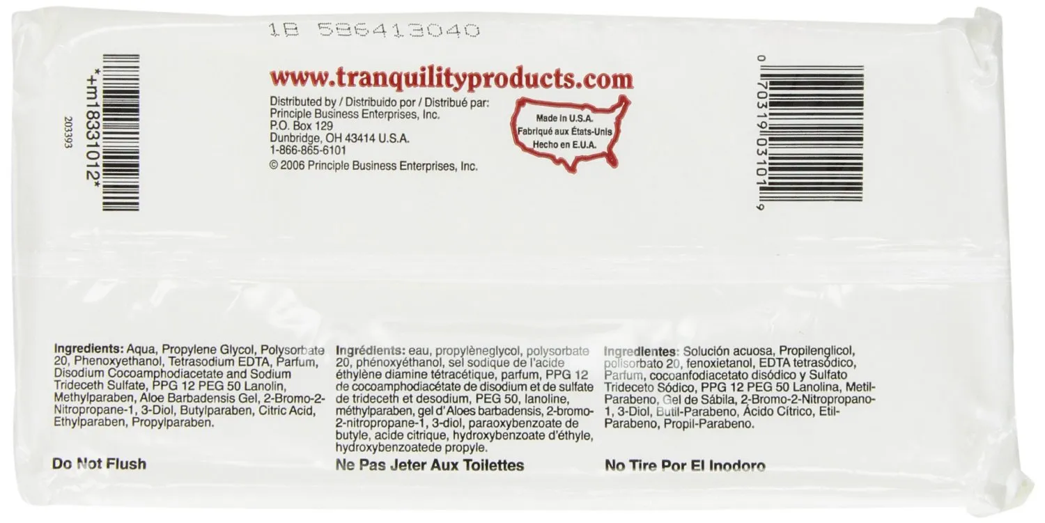 Tranquility 3101 Cleansing Wipes, 9x13 in., 7 Packs of 50 (350 ct)