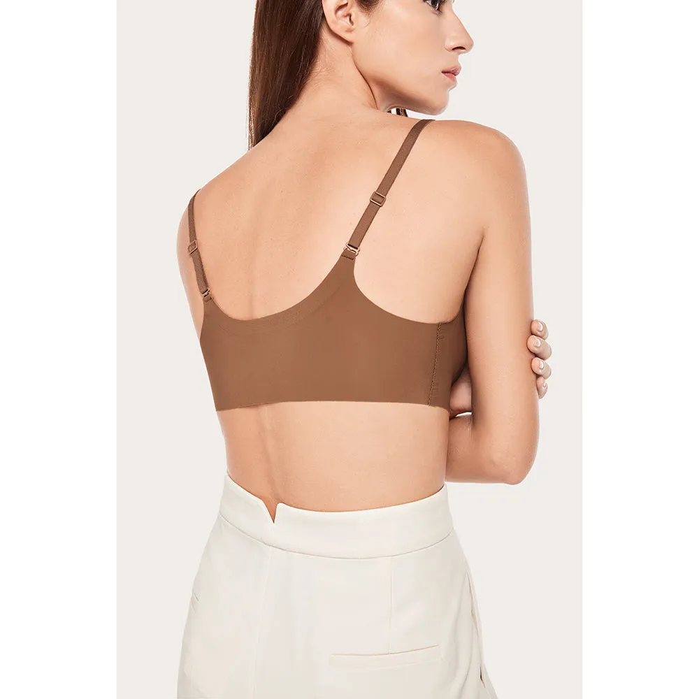 Ubras Adjustable Strap Seamless Bra - Olive Green