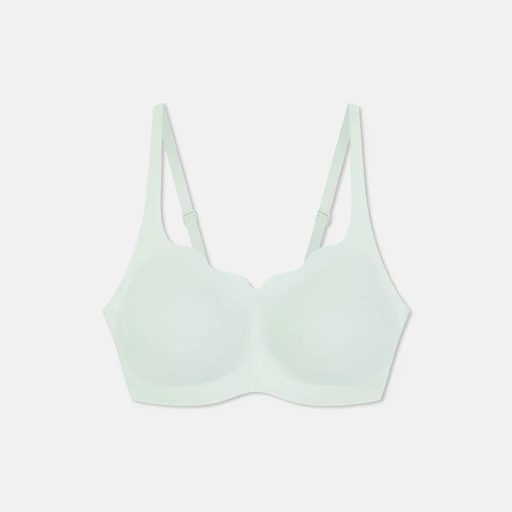 Ubras Adjustable Strap Seamless Bra - Olive Green