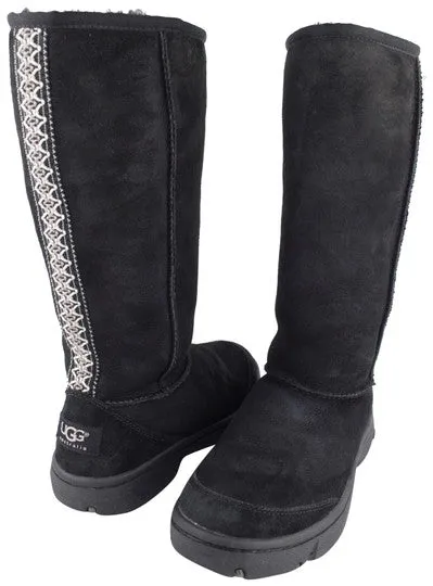 UGG Ultimate Braid Genuine Shearling Lined Sheepskin Tall Boot! Sz 5 Women's, also fit Sz 3 Youth! Retails $295US 