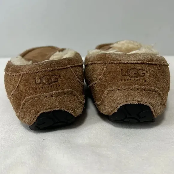 UGG Australia Kids Ascot in Chestnut Genuine Suede, Sheep Wool Slipper Size 2
