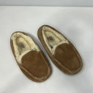 UGG Australia Kids Ascot in Chestnut Genuine Suede, Sheep Wool Slipper Size 2