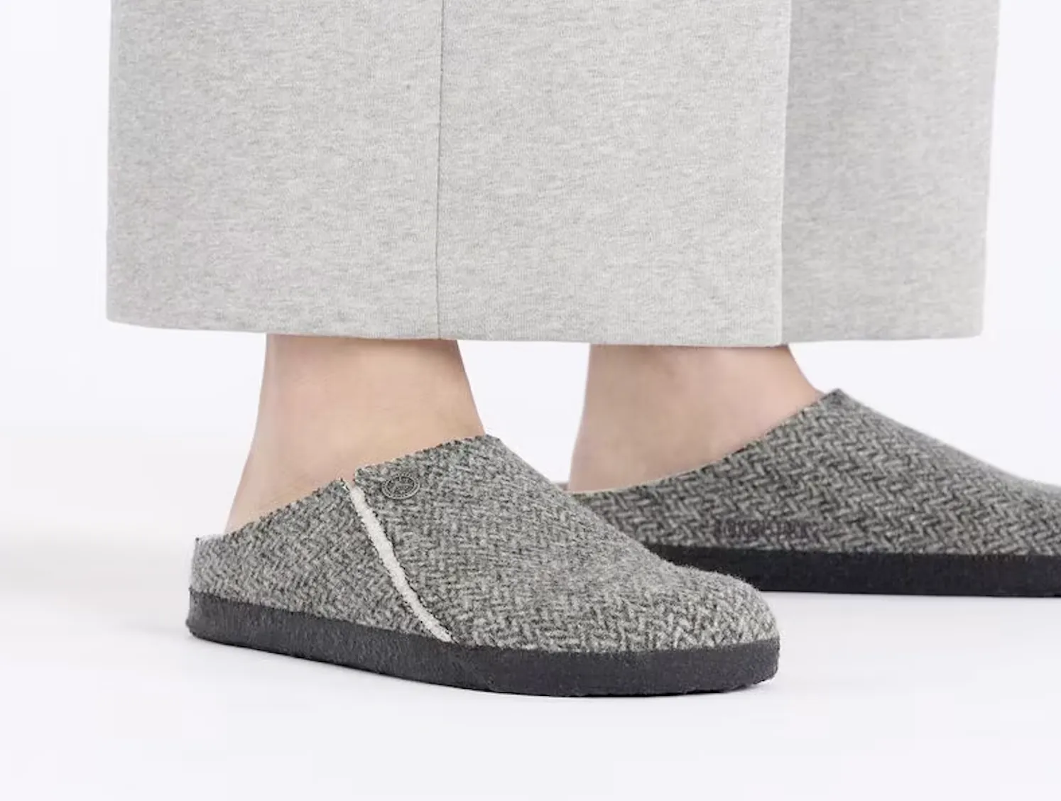 UNISEX BIRKENSTOCK ZERMATT RIVET SHEARLING | HERRINGBONE GRAY