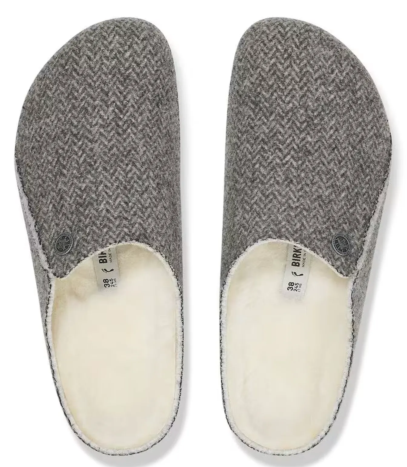 UNISEX BIRKENSTOCK ZERMATT RIVET SHEARLING | HERRINGBONE GRAY