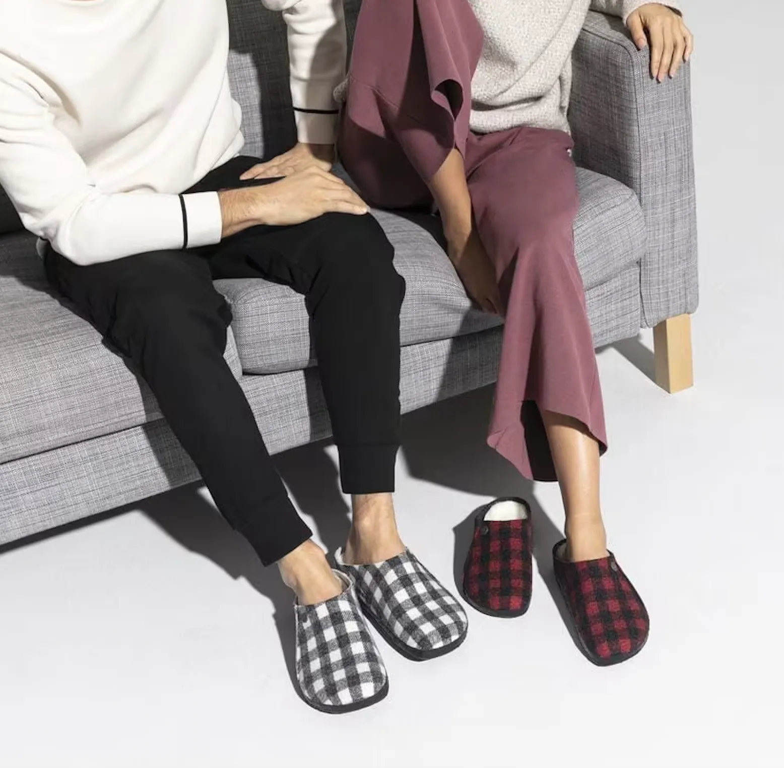 UNISEX BIRKENSTOCK ZERMATT RIVET SHEARLING | PLAID RED