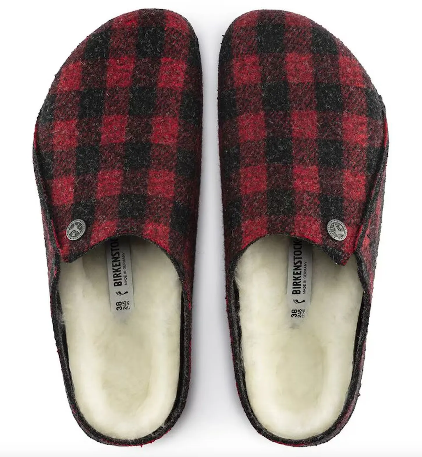 UNISEX BIRKENSTOCK ZERMATT RIVET SHEARLING | PLAID RED