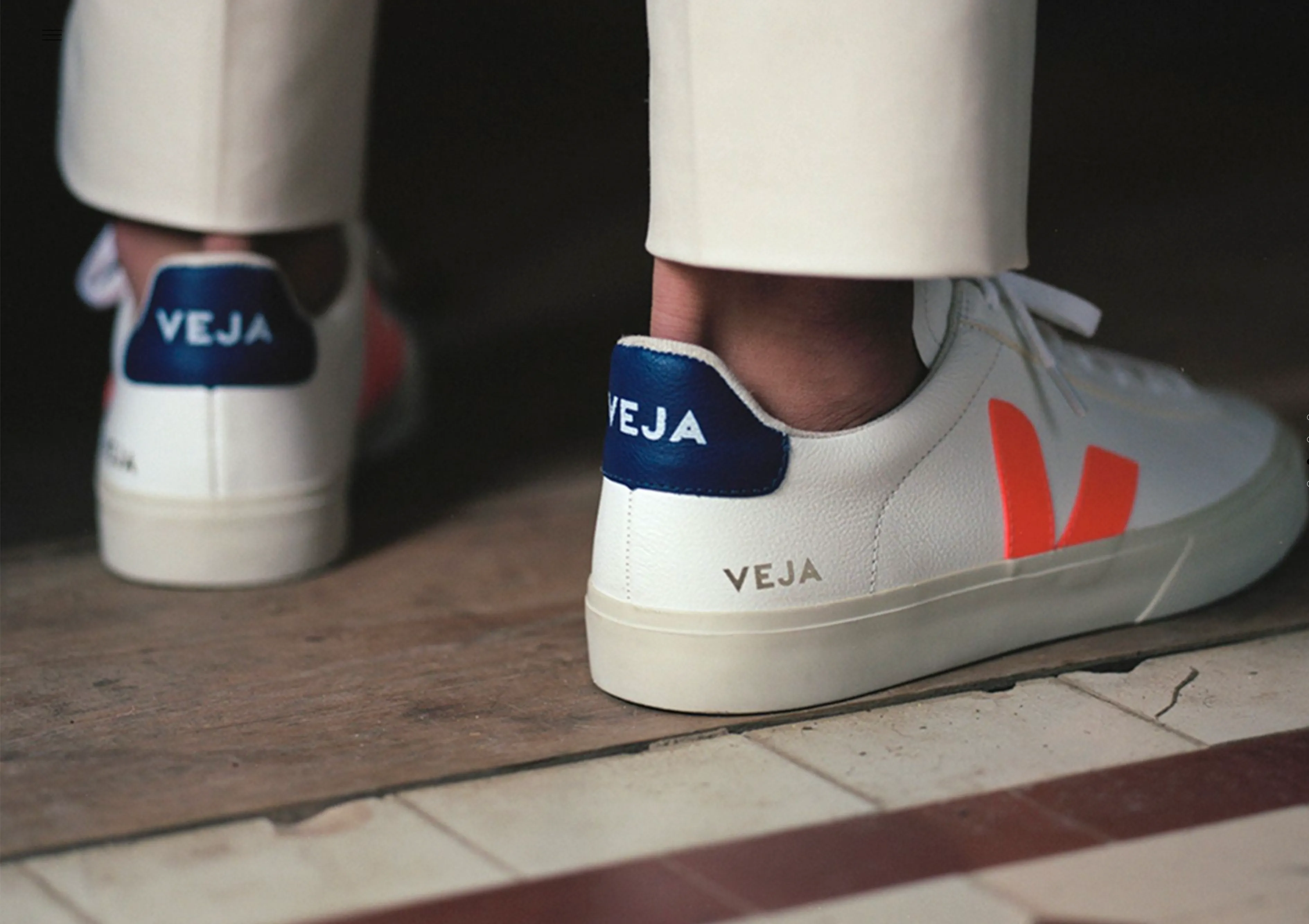 Veja Women's Campo ChromeFree White Orange Fluo Cobalt