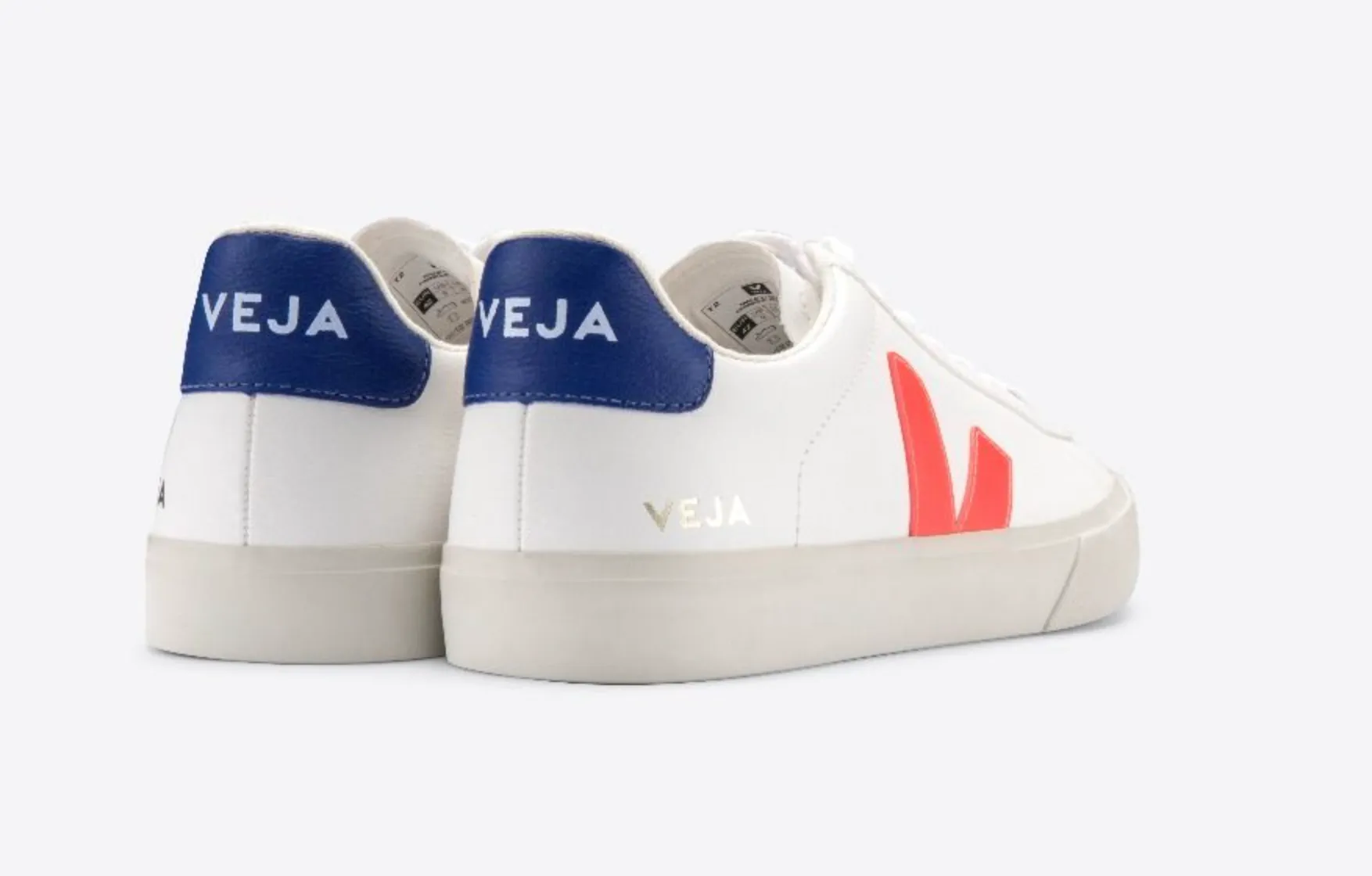 Veja Women's Campo ChromeFree White Orange Fluo Cobalt