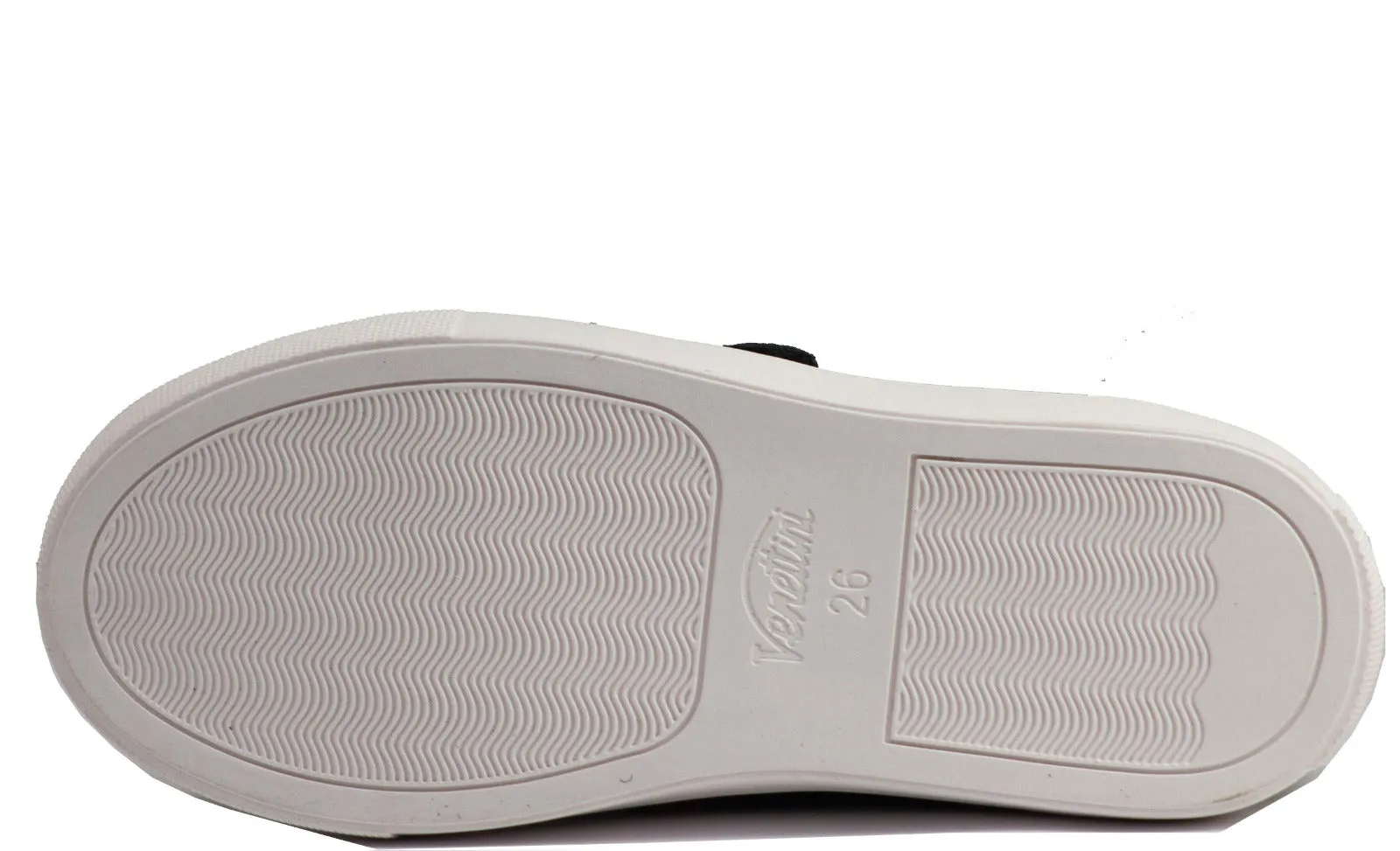 Venenttini Boy's Robin Black/White Rubber Sole