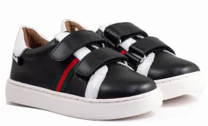 Venenttini Boy's Robin Black/White Rubber Sole