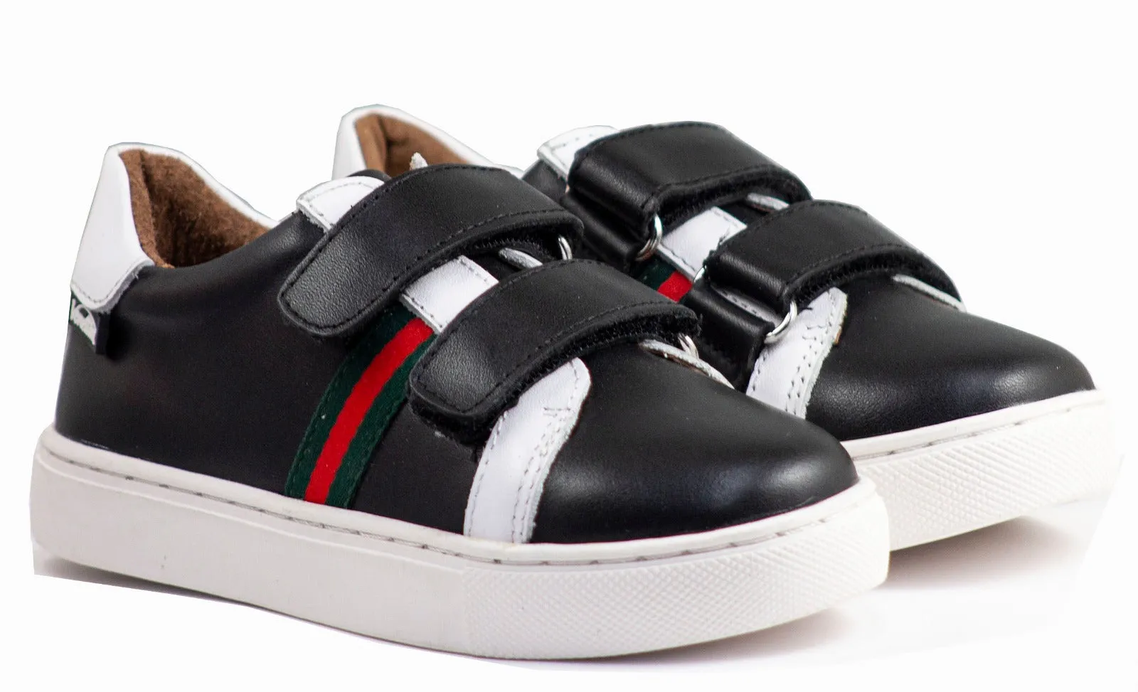 Venenttini Boy's Robin Black/White Rubber Sole