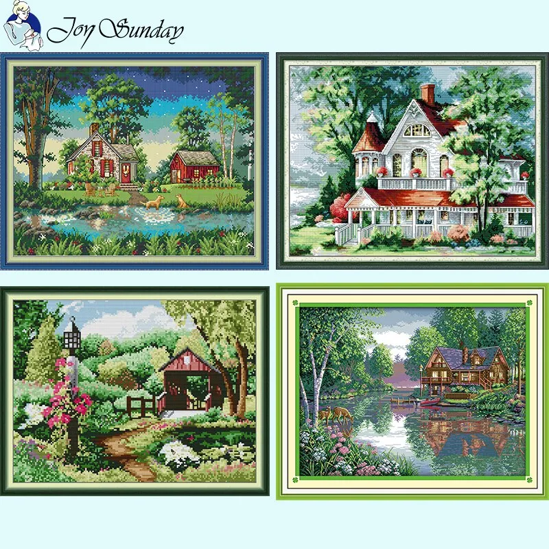 Villa Landscape DIY Cross Stitch