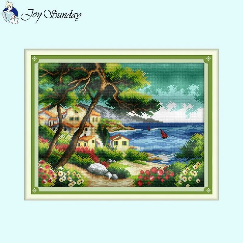 Villa Landscape DIY Cross Stitch