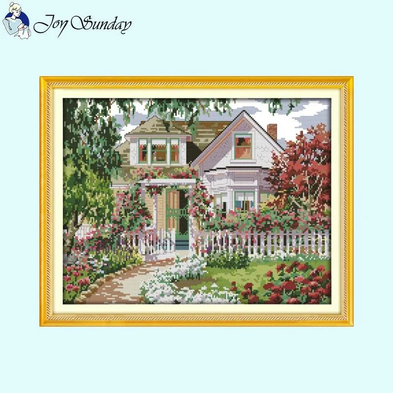 Villa Landscape DIY Cross Stitch
