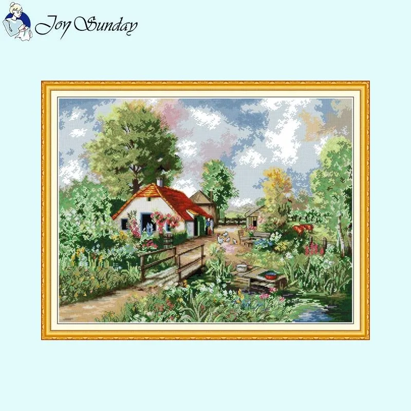 Villa Landscape DIY Cross Stitch