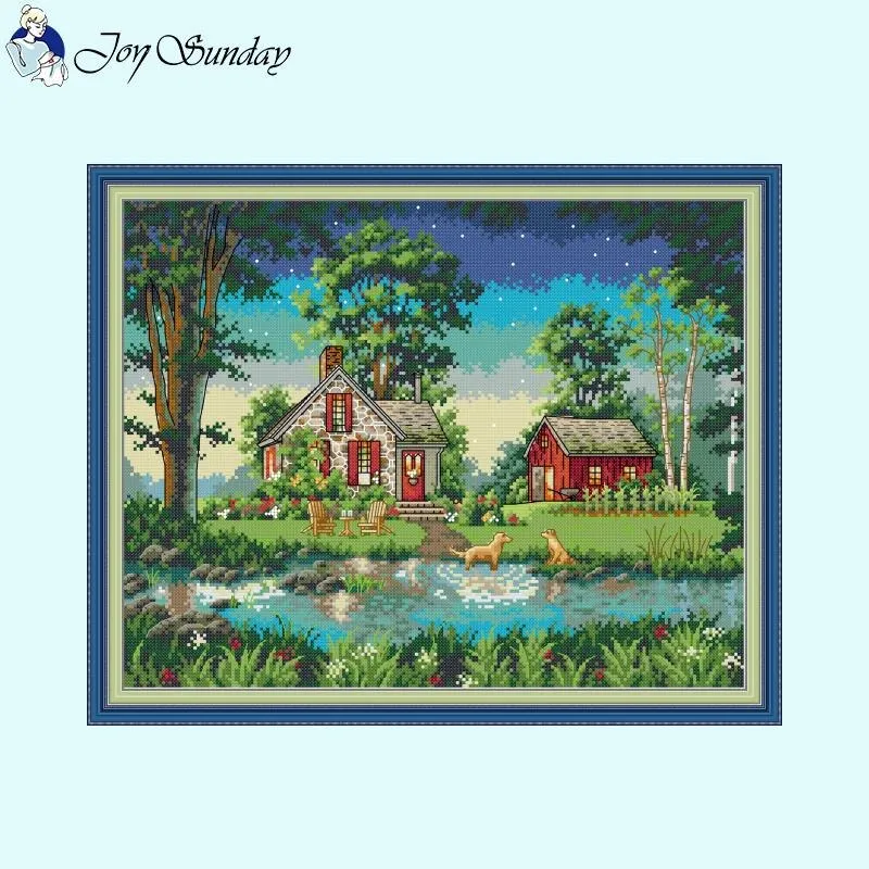 Villa Landscape DIY Cross Stitch