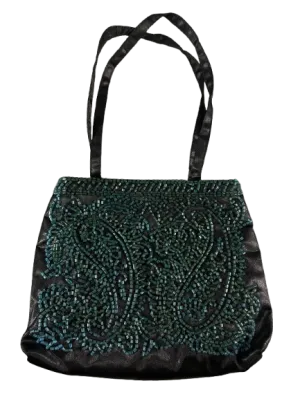 Vintage Beaded Black Small Purse