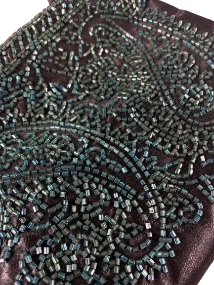 Vintage Beaded Black Small Purse