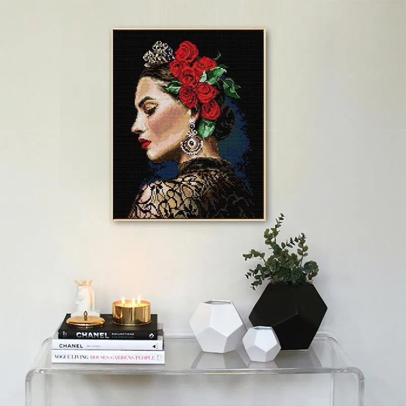 Vintage Beauty Characters Pattern Cross Stitch DIY Gifts
