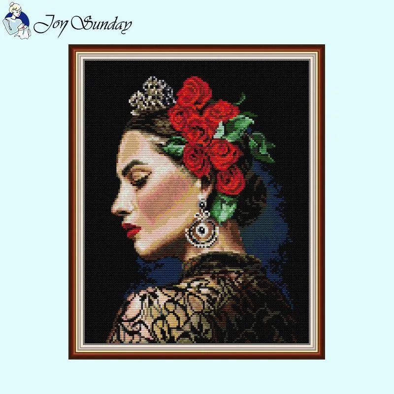 Vintage Beauty Characters Pattern Cross Stitch DIY Gifts
