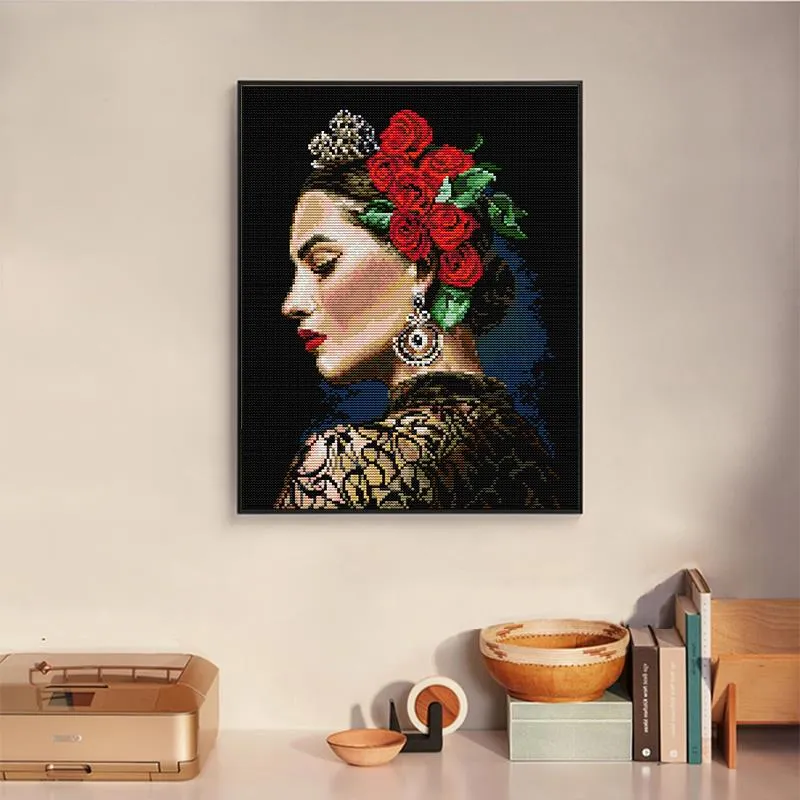 Vintage Beauty Characters Pattern Cross Stitch DIY Gifts