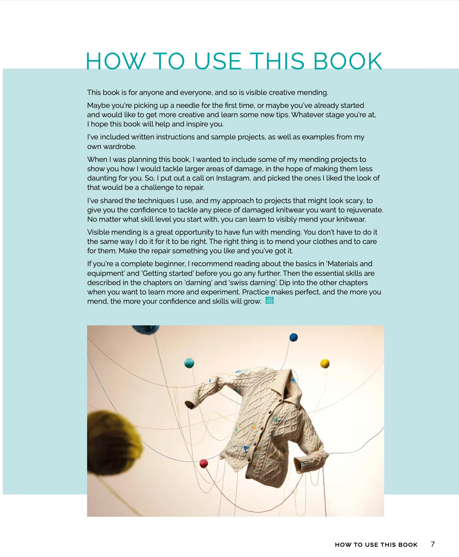 Visible Creative Mending for Knitwear by Flora Collingwood-Norris