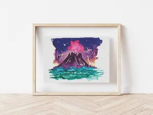 Volcano Cross Stitch Pattern #984