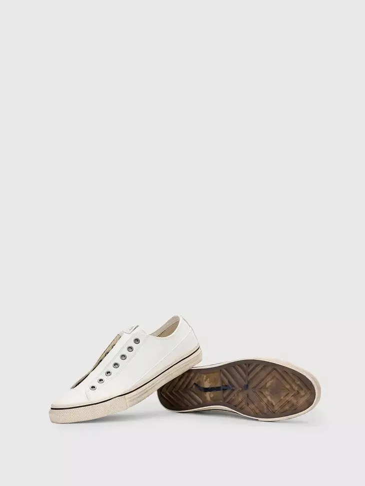 VULC LACELESS LOW TOP (WHITE) - JOHN VARVATOS